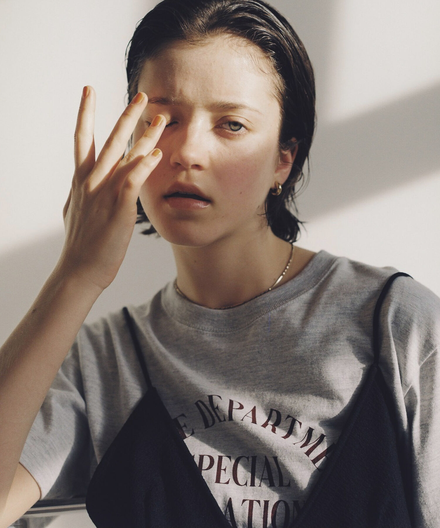 ADAM ET ROPE'「フクレジャカードコクーンワンピース」|ワンピース|