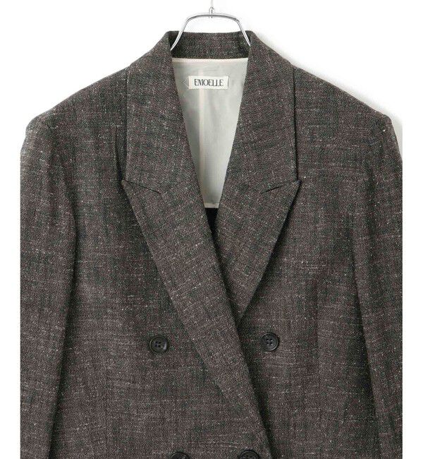 ADAM ET ROPE'「【EMOELLE】シルクネップテーラードジャケット」|テーラードジャケット|