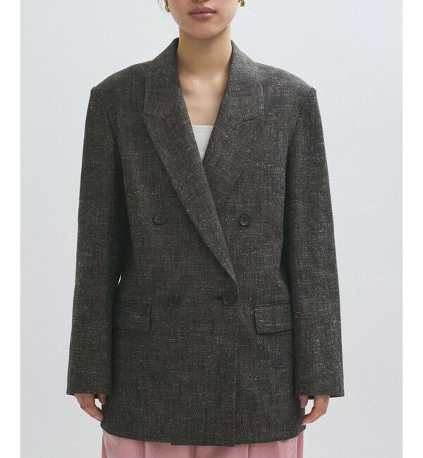 ADAM ET ROPE'「【EMOELLE】シルクネップテーラードジャケット」|テーラードジャケット|