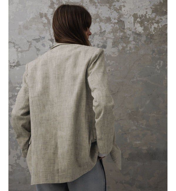 ADAM ET ROPE'「【EMOELLE】シルクネップテーラードジャケット」|テーラードジャケット|