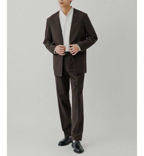 ADAM ET ROPE'「ルームジャケット / セットアップ対応」|ノーカラージャケット|