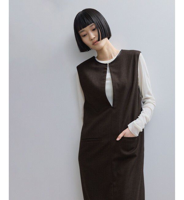 ADAM ET ROPE'「【WEB限定】2WAY MIXツイードジャンパースカート」|ワンピース|