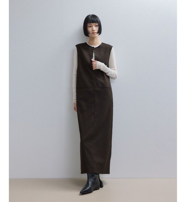 ADAM ET ROPE'「【WEB限定】2WAY MIXツイードジャンパースカート」|ワンピース|