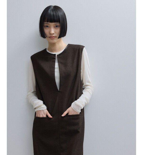 ADAM ET ROPE'「【WEB限定】2WAY MIXツイードジャンパースカート」|ワンピース|