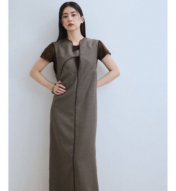 ADAM ET ROPE'「【WEB限定】2WAY MIXツイードジャンパースカート」|ワンピース|ベージュ系(28)
