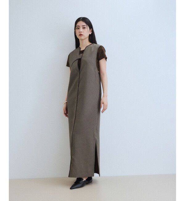 ADAM ET ROPE'「【WEB限定】2WAY MIXツイードジャンパースカート」|ワンピース|