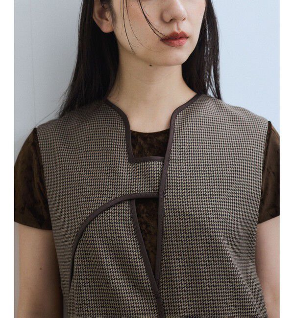 ADAM ET ROPE'「【WEB限定】2WAY MIXツイードジャンパースカート」|ワンピース|