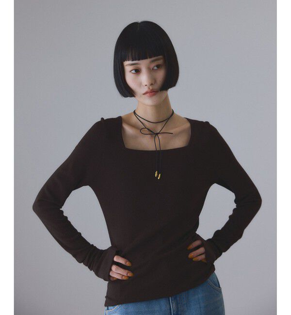 ADAM ET ROPE'「アンチピリングスクエアネックプルオーバー」|ニット・セーター|