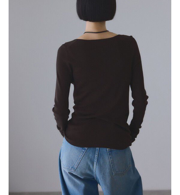 ADAM ET ROPE'「アンチピリングスクエアネックプルオーバー」|ニット・セーター|