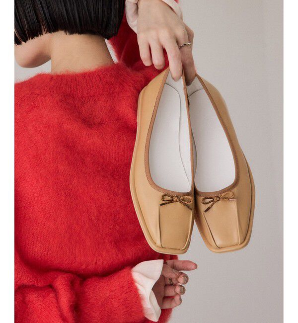 ADAM ET ROPE'「タックバレエシューズ」|バレエシューズ|ベージュ(27)