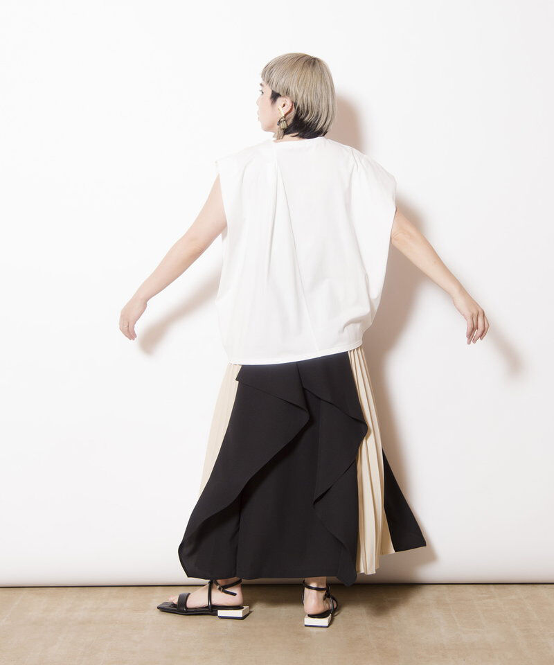  「アシンメトリータックTシャツ」|Tシャツ・カットソー|