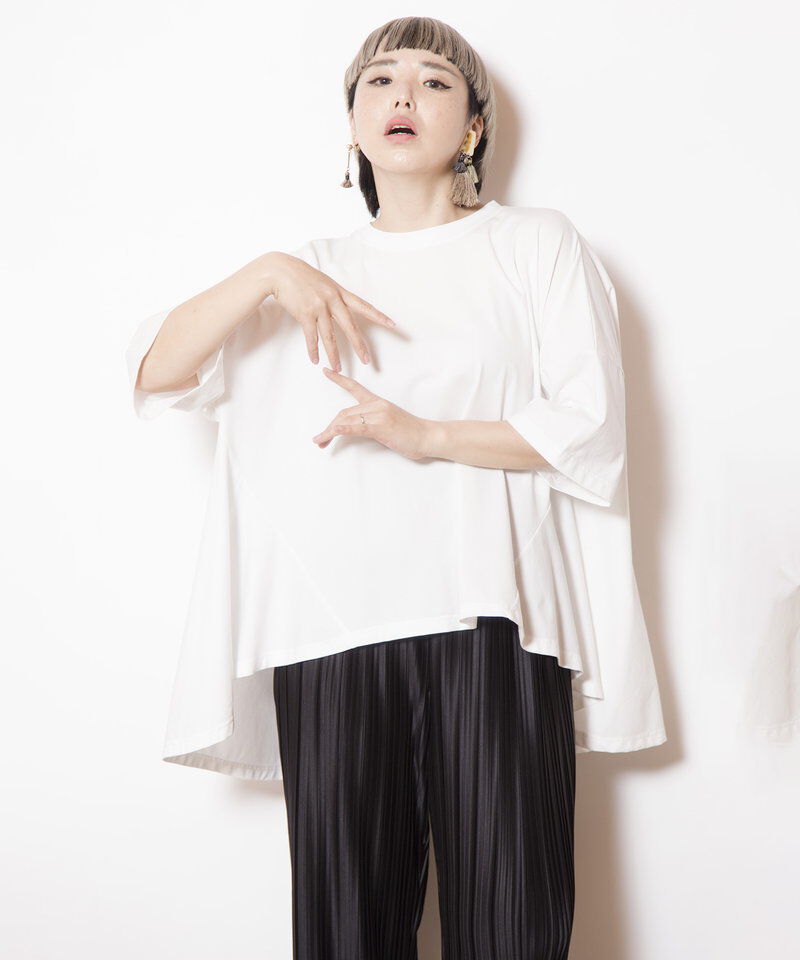  「バックフレアーTシャツ」|Tシャツ・カットソー|