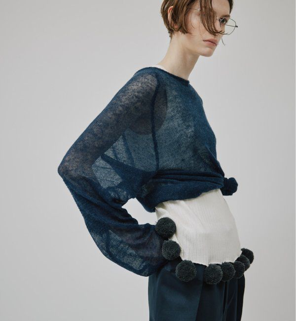  「【CEPIE./セピエ】ポンポンニットタンクトップ」|ニット・セーター|