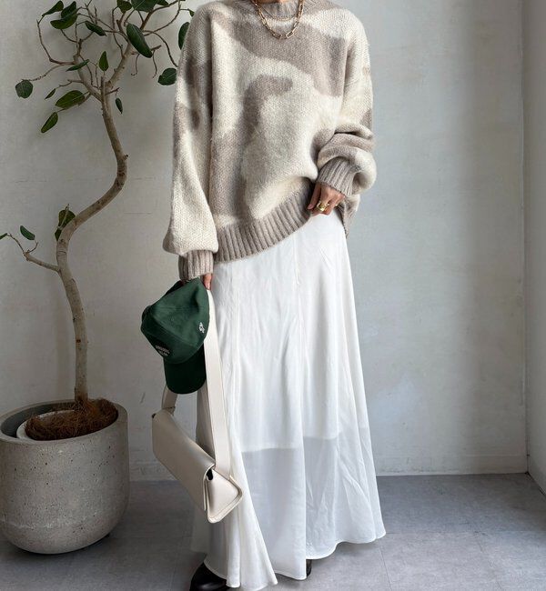  「【WEB限定】ニュアンス柄起毛プルオーバー」|ニット・セーター|