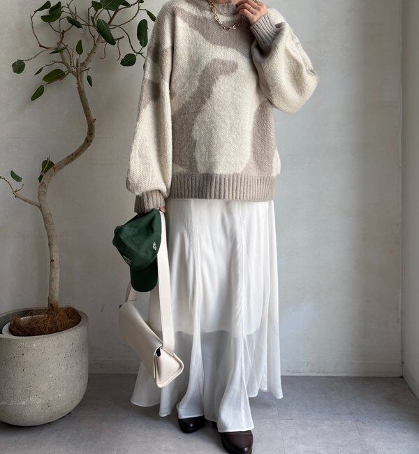  「【WEB限定】ニュアンス柄起毛プルオーバー」|ニット・セーター|