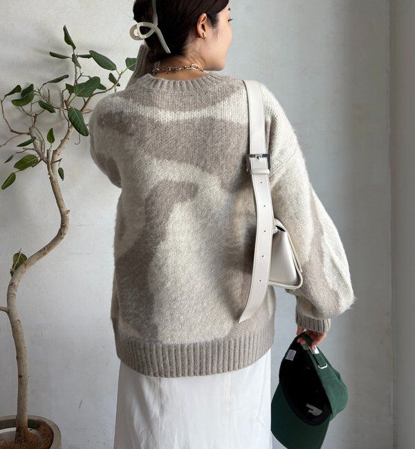  「【WEB限定】ニュアンス柄起毛プルオーバー」|ニット・セーター|