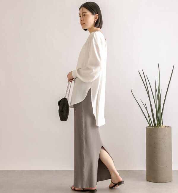  「予約【新色追加/マイナス3kg/レビュー高評価☆】リブタイトスカート」|スカート|