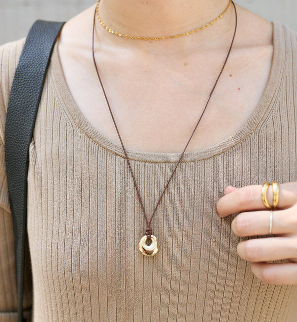  「【存在感◎】フロートリングモチーフネックレス」|ネックレス|