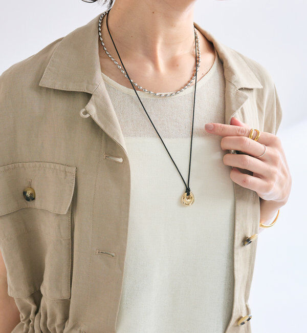  「【存在感◎】フロートリングモチーフネックレス」|ネックレス|