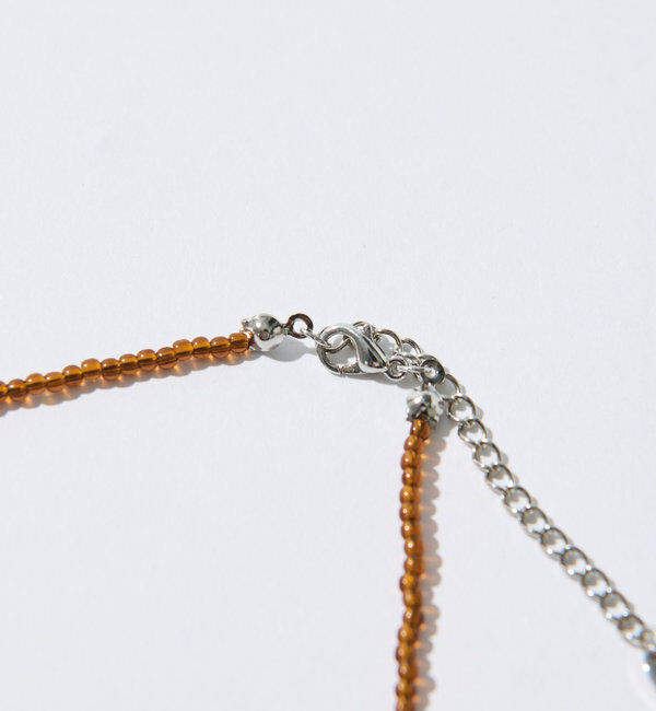  「【シーズンムード高まる】カラービーズポイントショートネックレス」|リング|