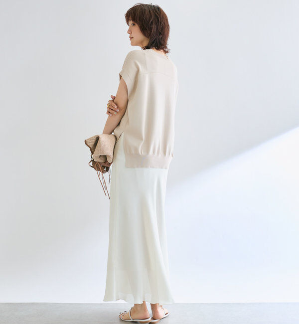  「【セットアップ対応可】メッシュバイアススカート」|スカート|