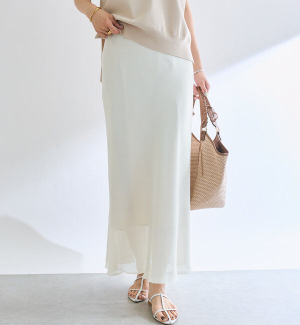  「【セットアップ対応可】メッシュバイアススカート」|スカート|