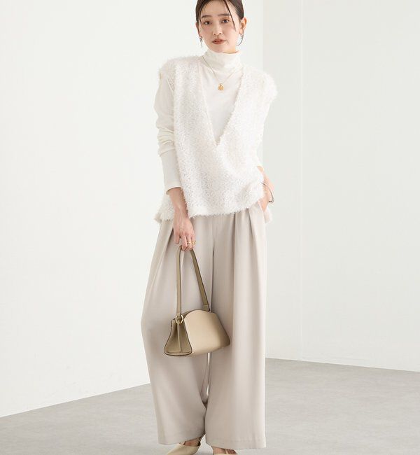  「予約【新色追加/着映え】フェザーチュールベスト」|ベスト・ジレ|