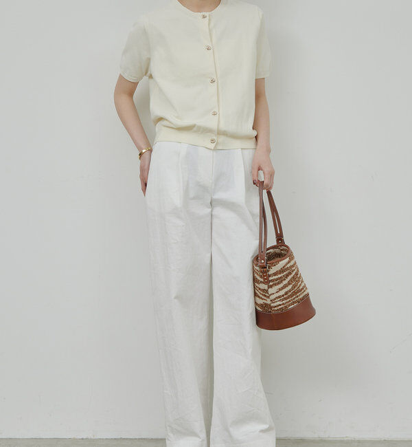  「Tバーハーフスリーブカーディガン」|ニット・セーター|