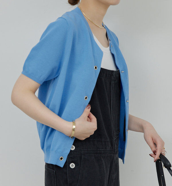  「Tバーハーフスリーブカーディガン」|ニット・セーター|