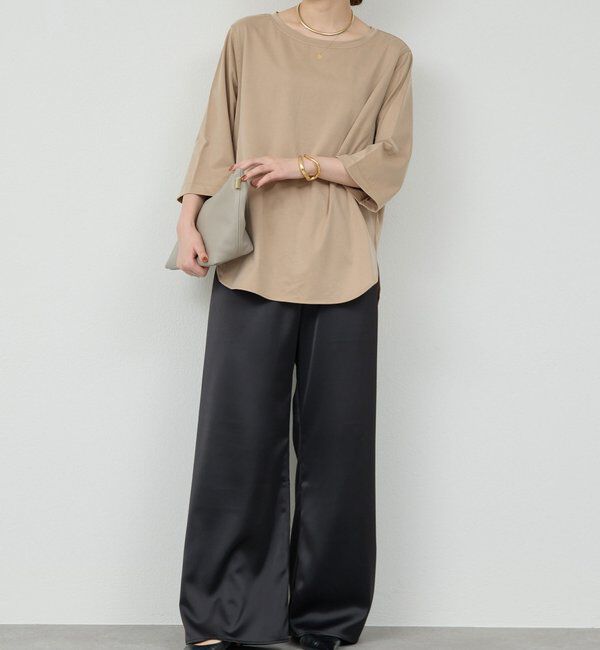  「【安心シルエット】【セットアップ対応】キュプラジャージーラウンドTee」|Tシャツ・カットソー|