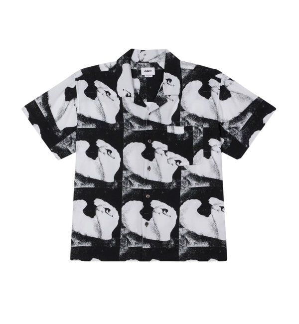  「【OBEY】 AMBRE WOVEN SHORT SLEEVE SHIRT」|シャツ・ブラウス|ブラック