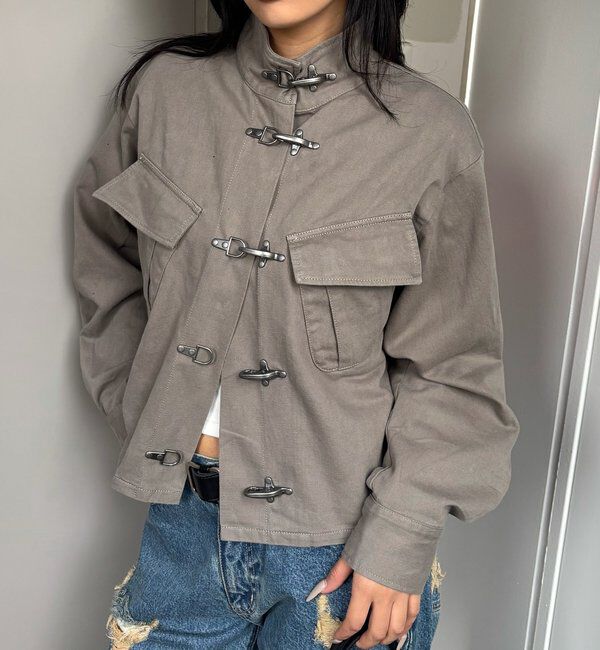  「FIREMAN MILITARY SHIRT JACKET」|ブルゾン・スタジャン|ライトグレー