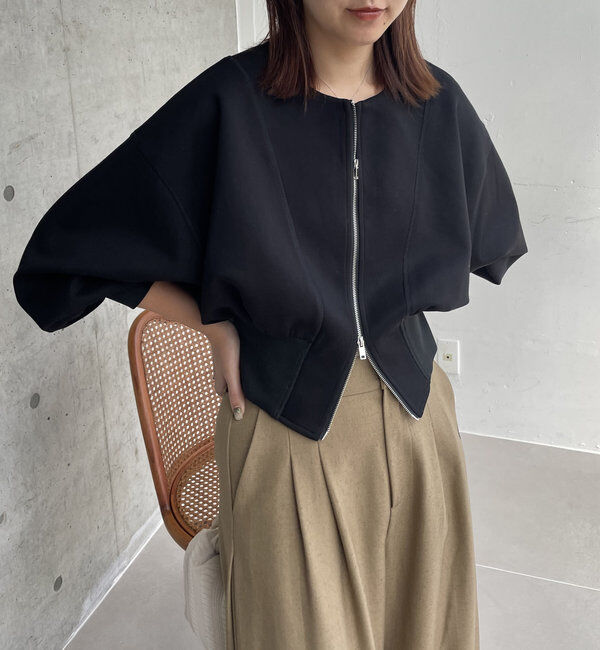  「【人気アイテム再入荷】WフェイスZIPカーディガン」|Tシャツ・カットソー|