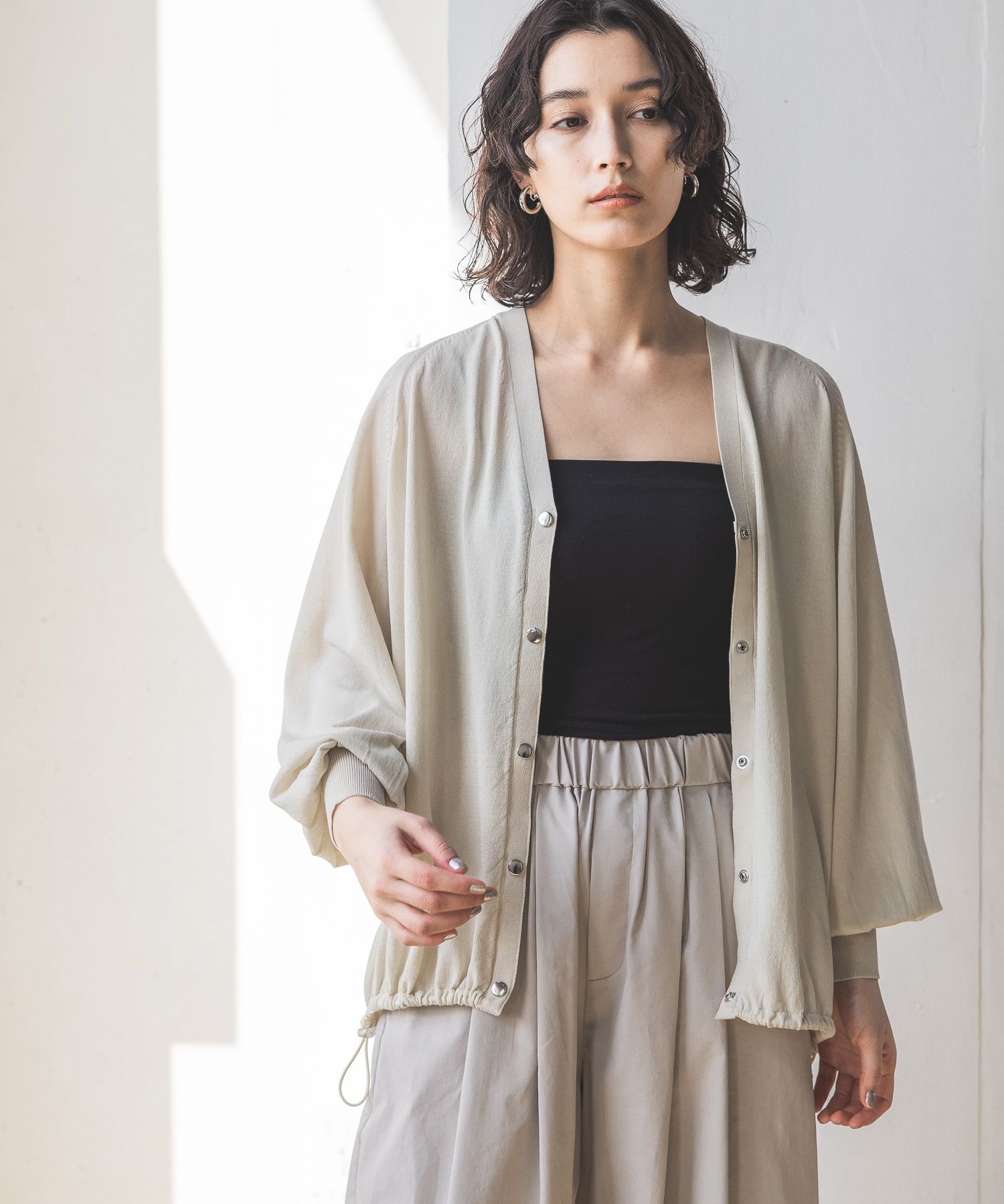 A part by 「【UVカット】ドロストビッグVカーディガン」|ニット・セーター|