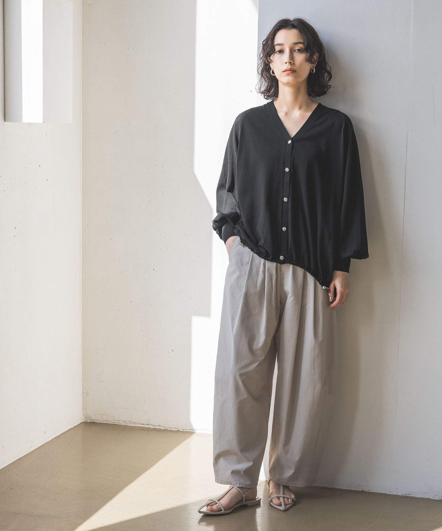 A part by 「【UVカット】ドロストビッグVカーディガン」|ニット・セーター|