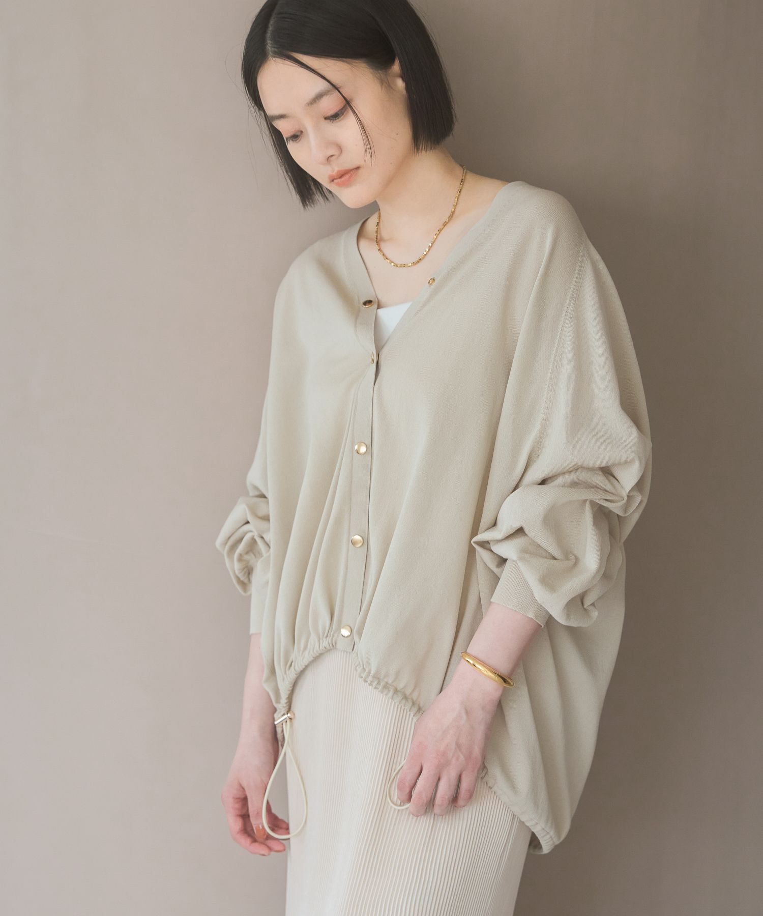 A part by 「【UVカット】ドロストビッグVカーディガン」|ニット・セーター|