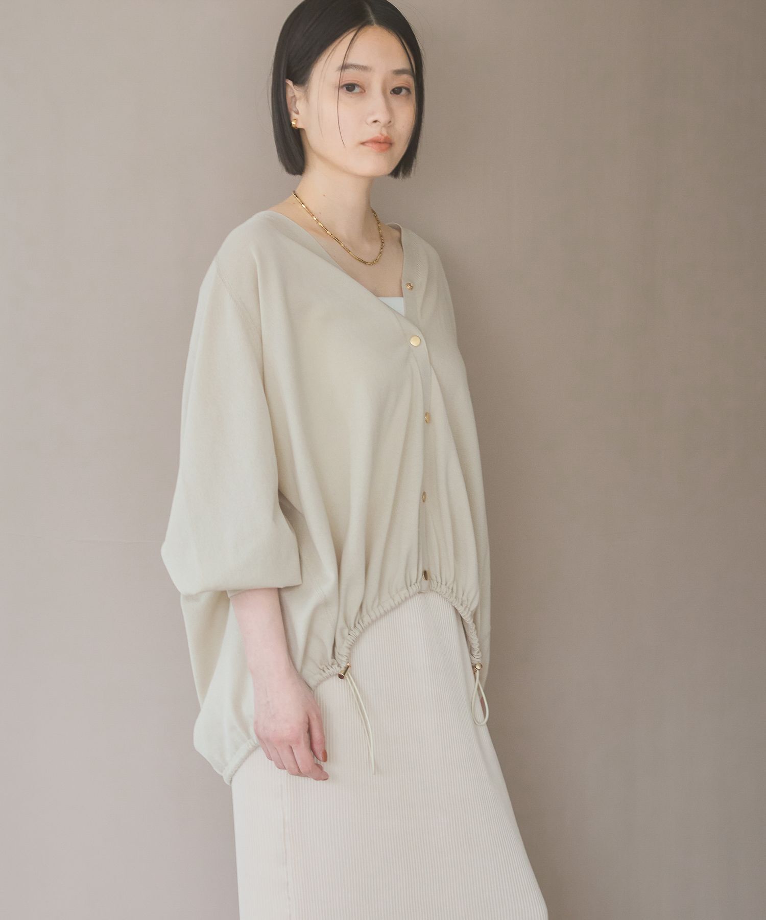 A part by 「【UVカット】ドロストビッグVカーディガン」|ニット・セーター|