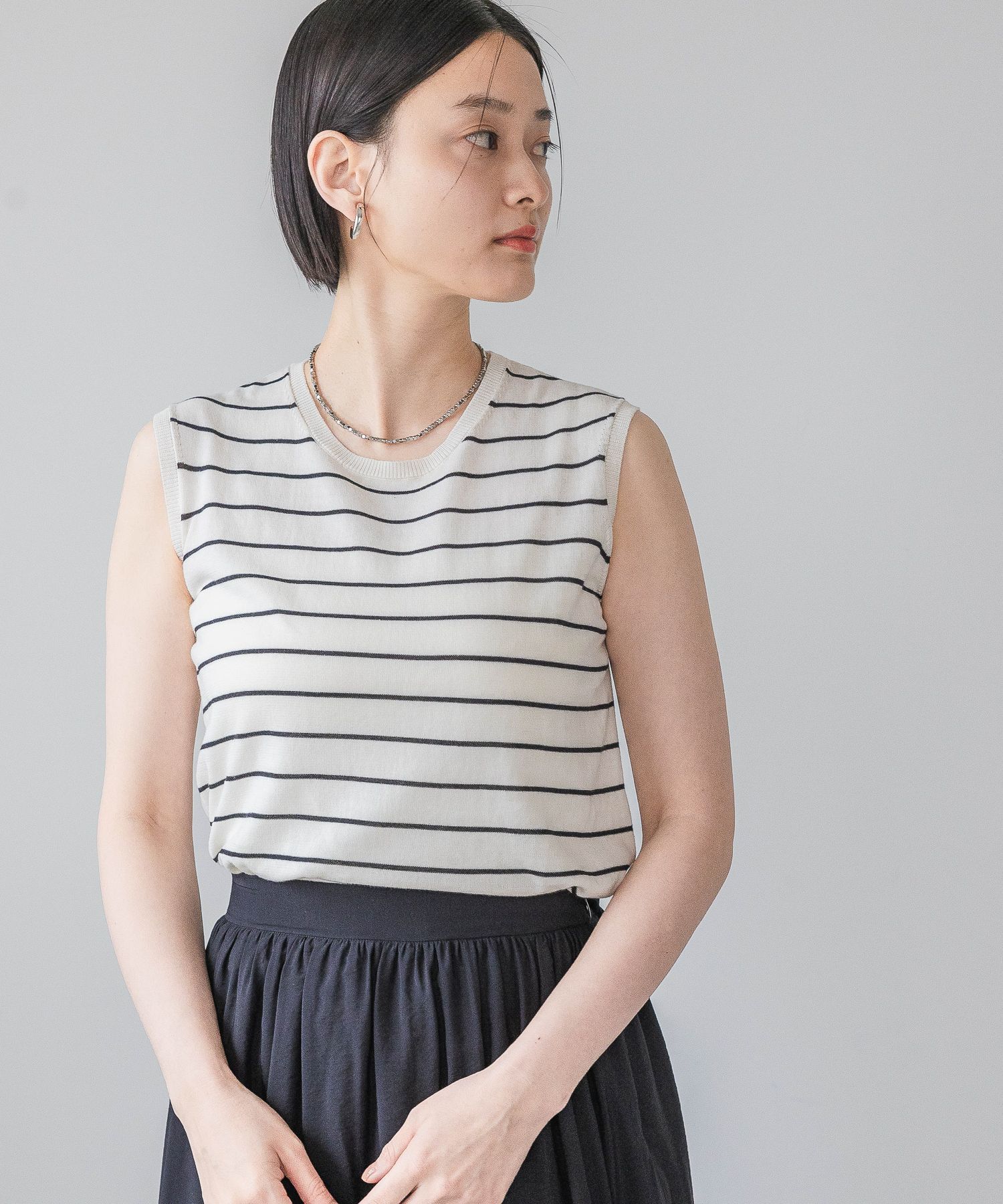 A part by 「【接触冷感】Frozzee ノースリーブニット」|Tシャツ・カットソー|