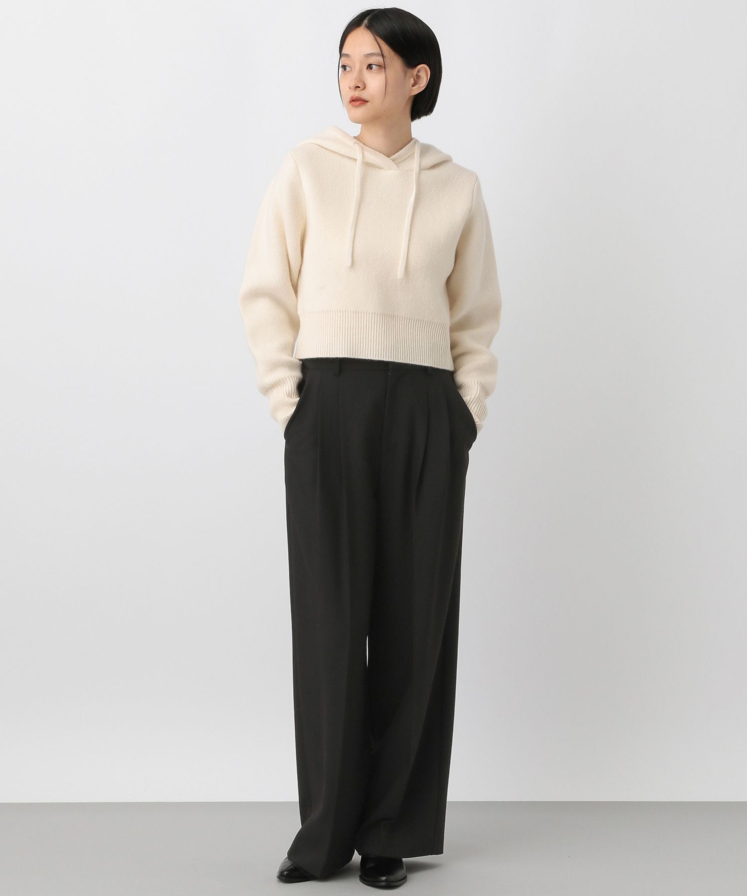 A part by 「コンパクトフードニットプルオーバー」|ニット・セーター|