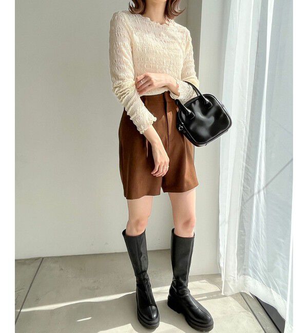 LOWRYS FARM「シャーリングプルオーバーＬＳ」|Tシャツ・カットソー|