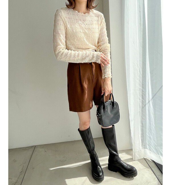 LOWRYS FARM「シャーリングプルオーバーＬＳ」|Tシャツ・カットソー|