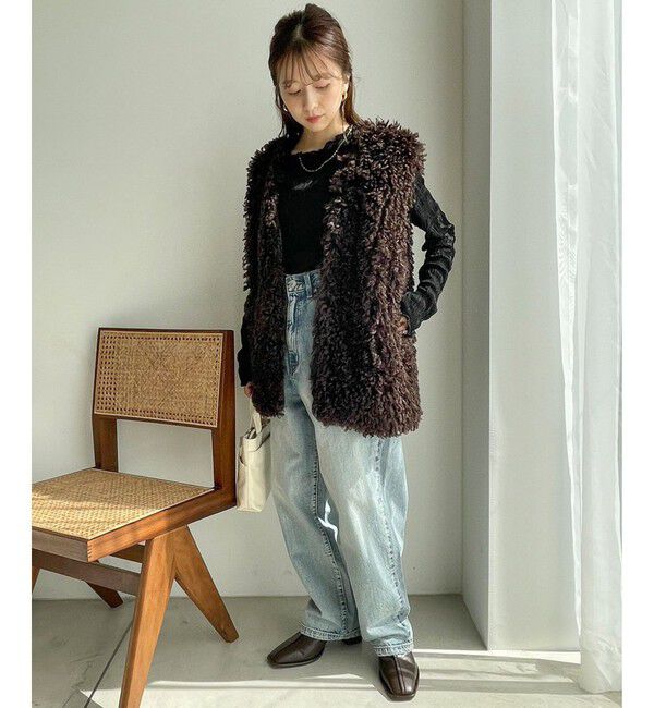 LOWRYS FARM「シャーリングプルオーバーＬＳ」|Tシャツ・カットソー|