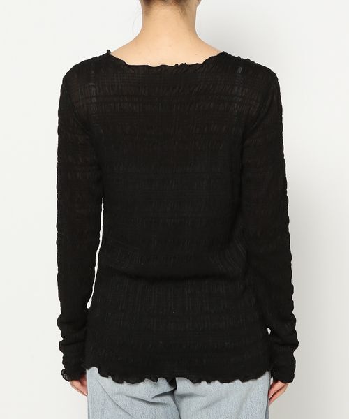 LOWRYS FARM「シャーリングプルオーバーＬＳ」|Tシャツ・カットソー|