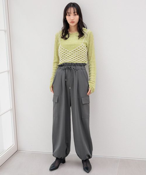 LOWRYS FARM「シャーリングプルオーバーＬＳ」|Tシャツ・カットソー|