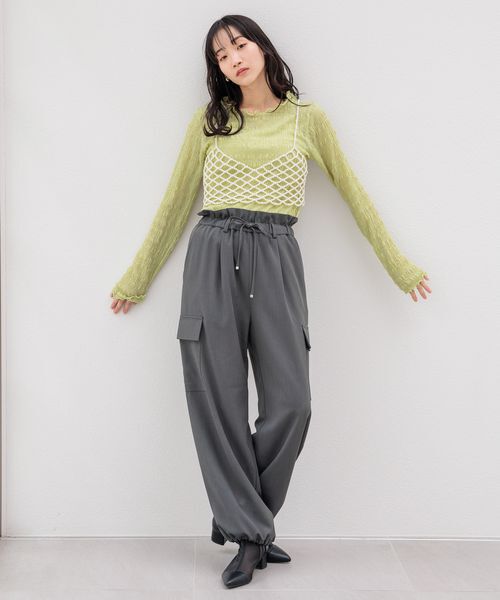 LOWRYS FARM「シャーリングプルオーバーＬＳ」|Tシャツ・カットソー|