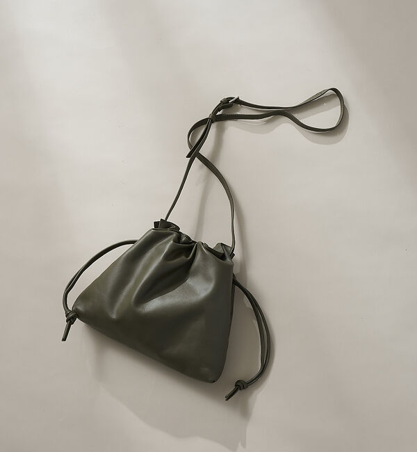 collex「レザーキンチャクポシェット ショルダーバッグ」|ショルダー・メッセンジャー|カーキ