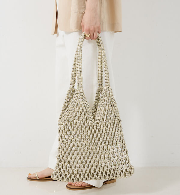 collex「【The Bagmati】 ラメメッシュバッグ」|かごバッグ|ゴールド