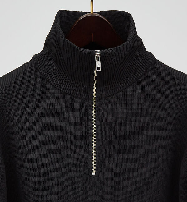 ABAHOUSE「【定番人気】12ゲージ 畦編み ハーフジップ ニット」|ニット・セーター|