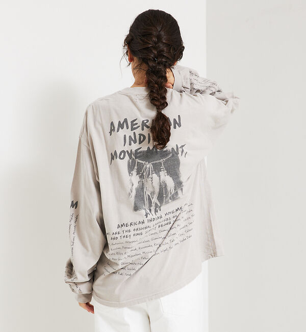 ABAHOUSE「【REMI RELIEF / レミ レリーフ】 INDIAN天竺ロングTシャツ/」|Tシャツ・カットソー|