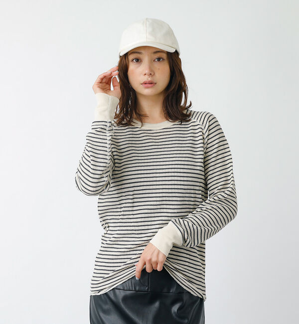 Rouge vif「【JEMORGAN / ジェーイーモーガン】ワッフルラグランロンＴ / パック入」|Tシャツ・カットソー|